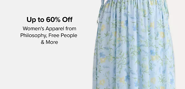 Up to 60% off womens apparel from Philosophy, Free People and more. Shop now. A blue dress with flower prints on it.