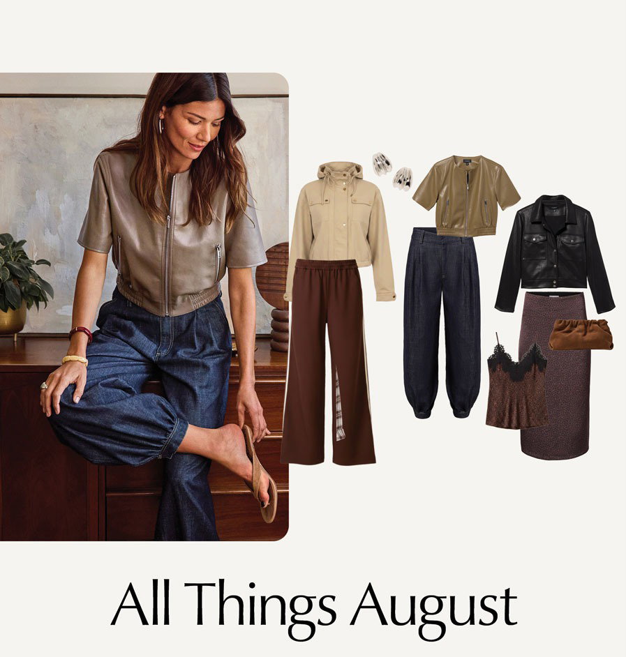 All Things August. Cutouts of Trendsend by EVEREVE themebox looks.