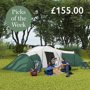 Outsunny Large Camping Tent with 3 Bedroom, Living Area and Porch for 6-9 Man