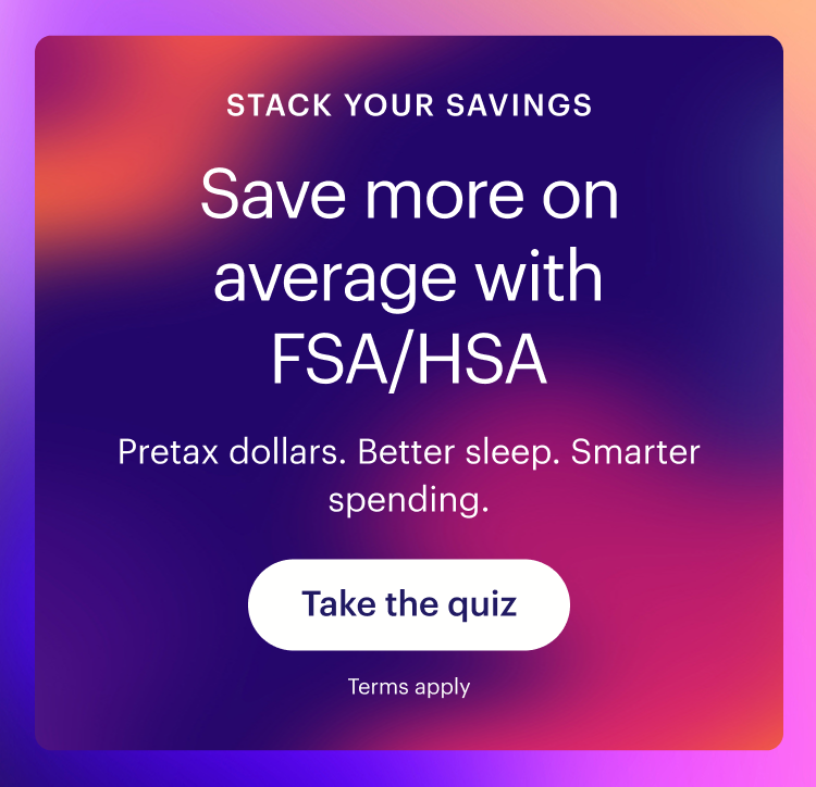 Save more on average with FSA/HSA