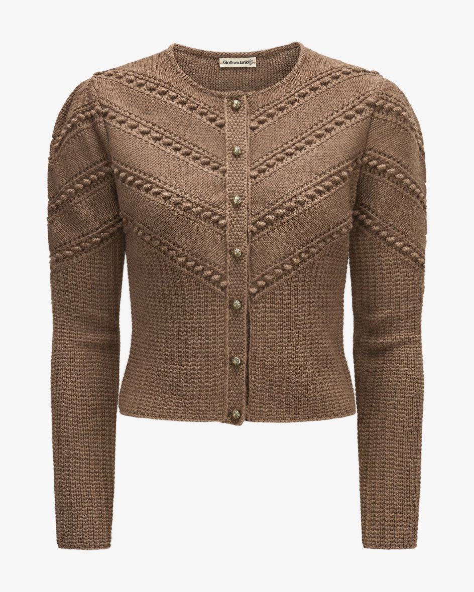 Trachten-Strickjacke Ophelia aus Merinowolle