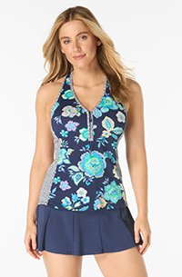 Shop Beach House Erinna Racerback Tankini Top in Diamond Meadows