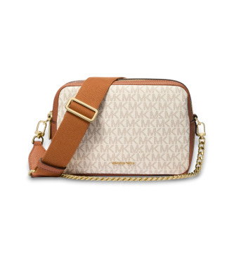 Bandolera Bryant mediana con Logo beige