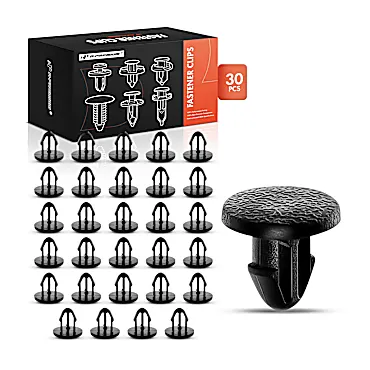 A-Premium Clips & Fasteners - Black, Nylon, Direct Fit, Set of 30