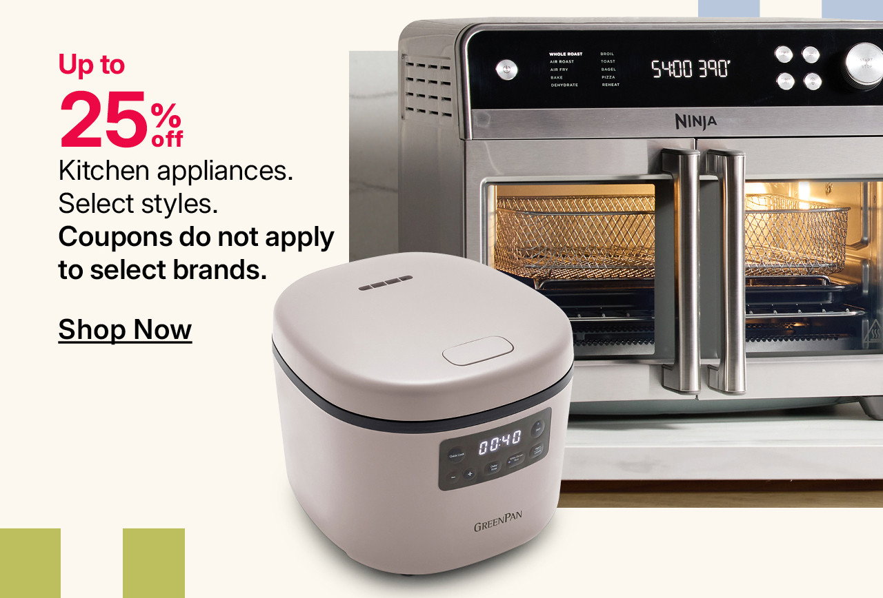 up to 25% off kitchen appliances