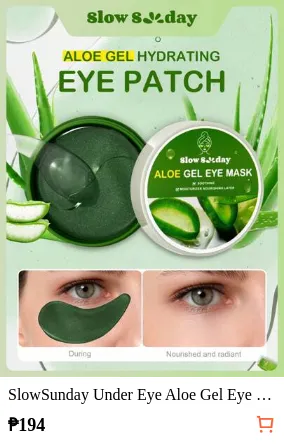 SlowSunday Under Eye Aloe Gel Eye Mask 60 Pcs, For Dark Circles And Puffiness, Dry Eyes, Brightening, Korean Skin Care, Ideal For Party, Suitable For Summer