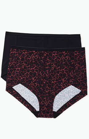 2 Pack Micro Full Briefs in Leopard Print