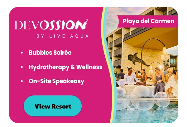 Devossion by Live Aqua Playa del Carmen Bubbles Soirée Hydrotherapy & Wellness On-Site Speakeasy