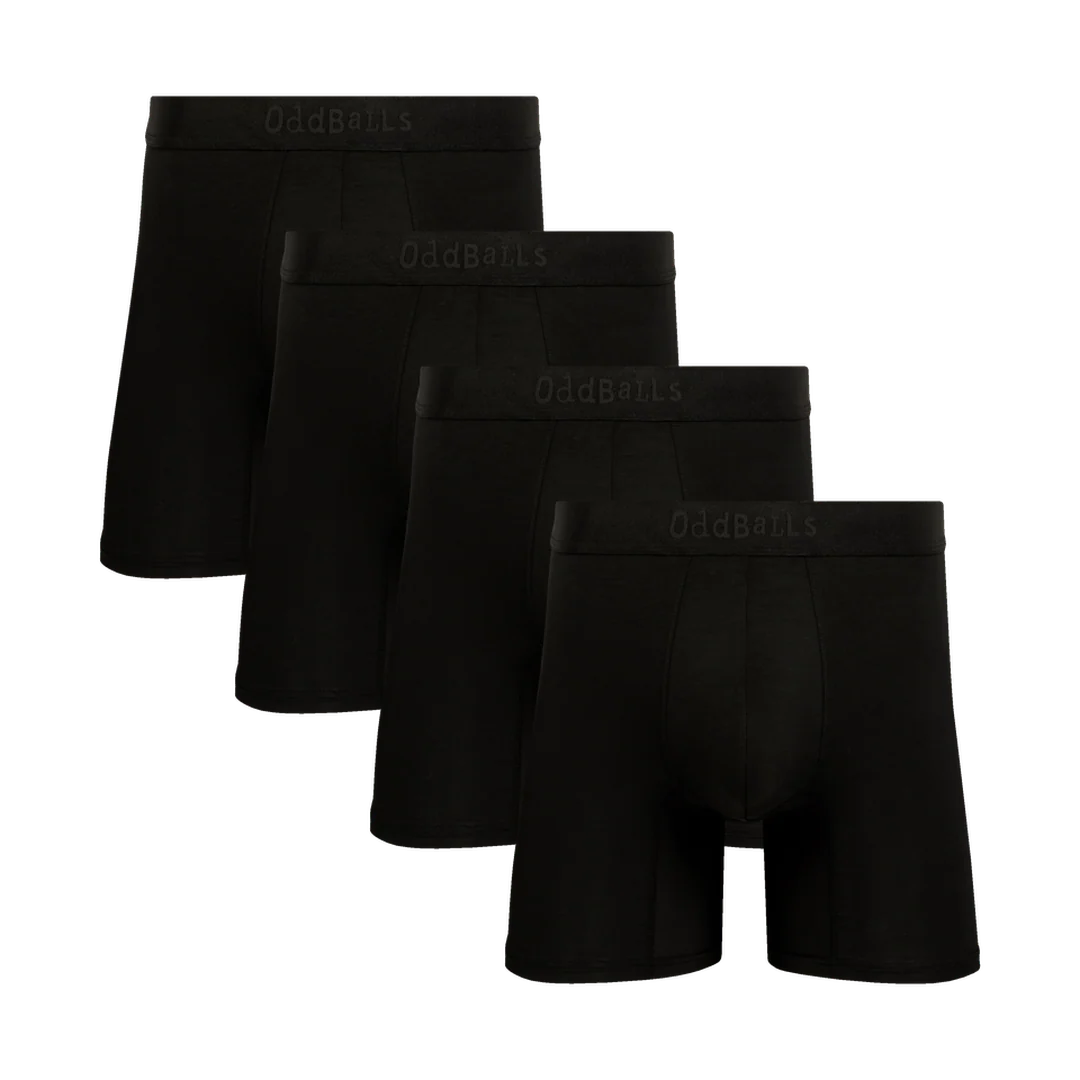 Image of Stealth Black Bundle - Mens Bamboo Boxer Short 4 Pack