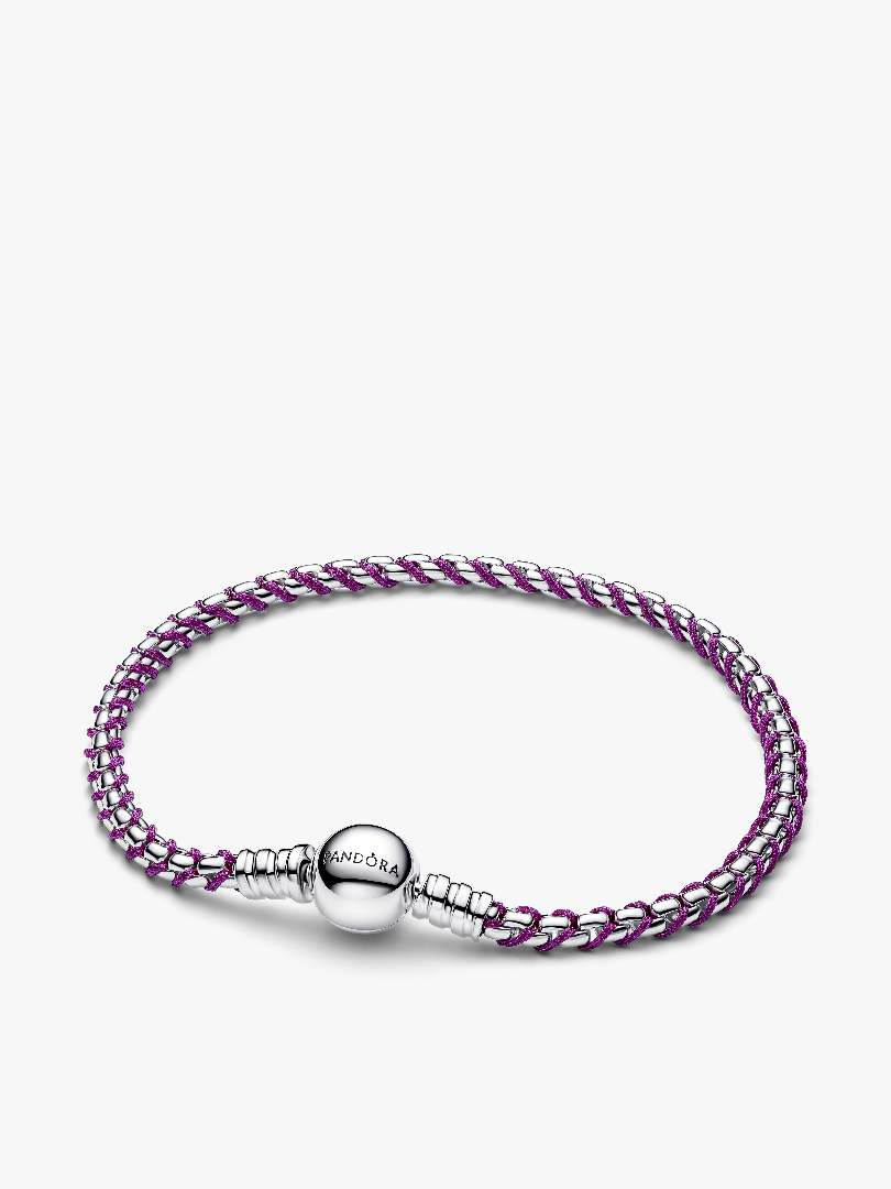 Purple Cord Box Chain Bracelet