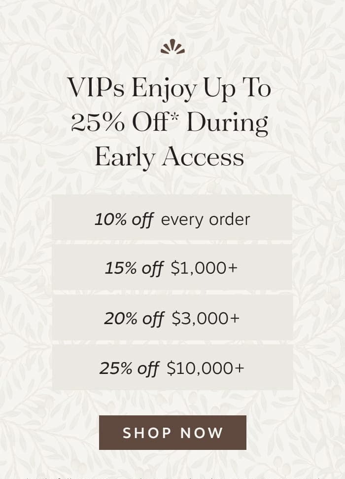 VIP Early Access: Up to 25% off* starts now