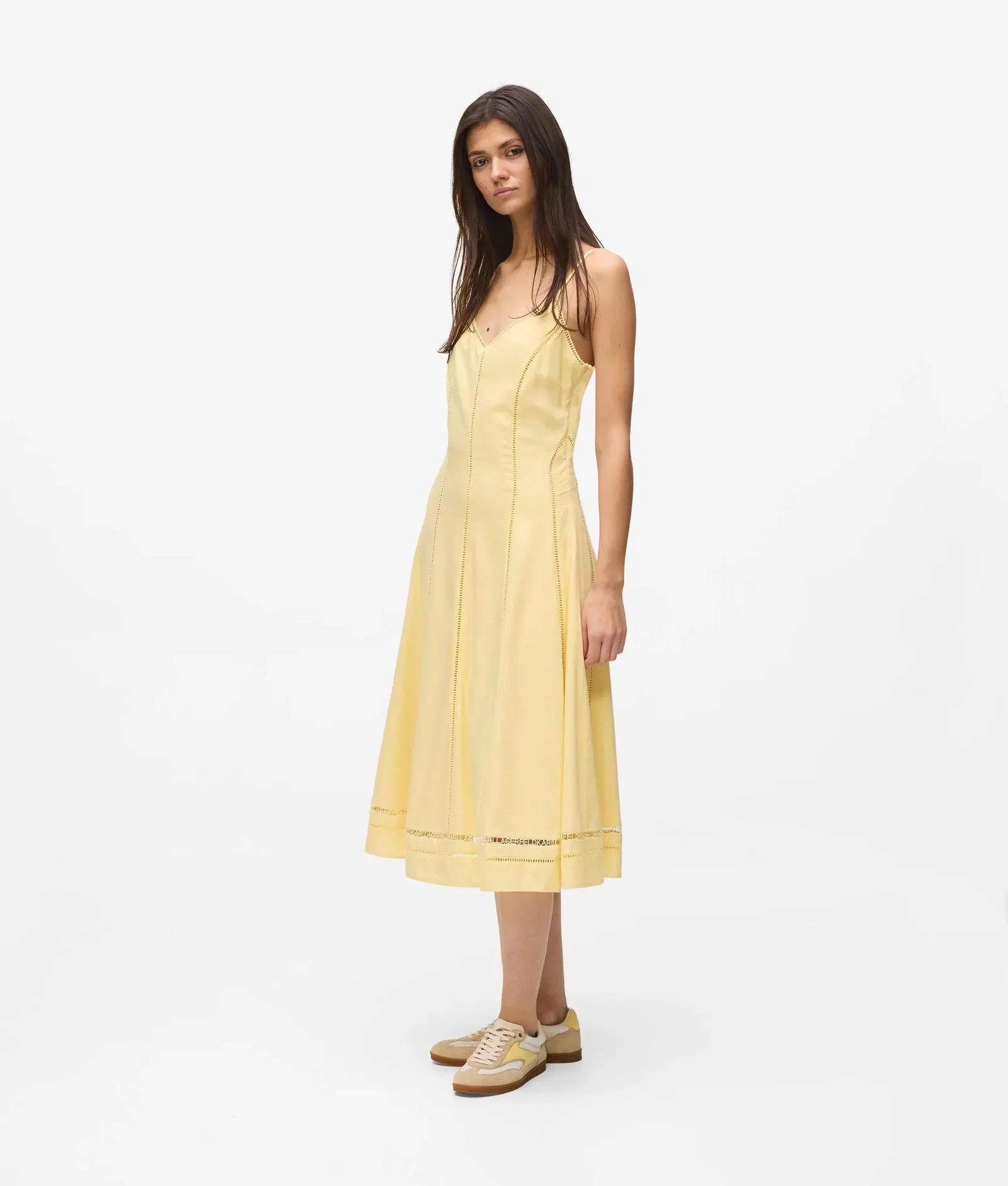 Image of Cut-out embroidery dress