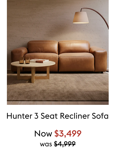 Hunter 3 Seat Recliner Sofa