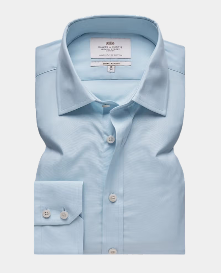 Extra Slim Fit Blue Poplin Shirt
