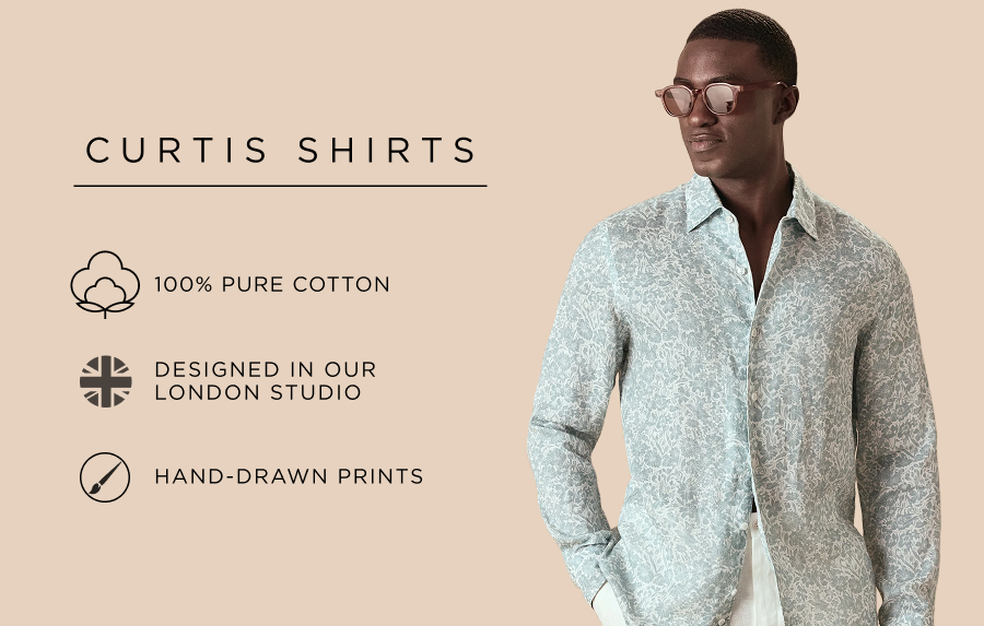 Curtis Shirts | 100% Pure Cotton | Designed In Our London Studio | Hand-Drawn Prints