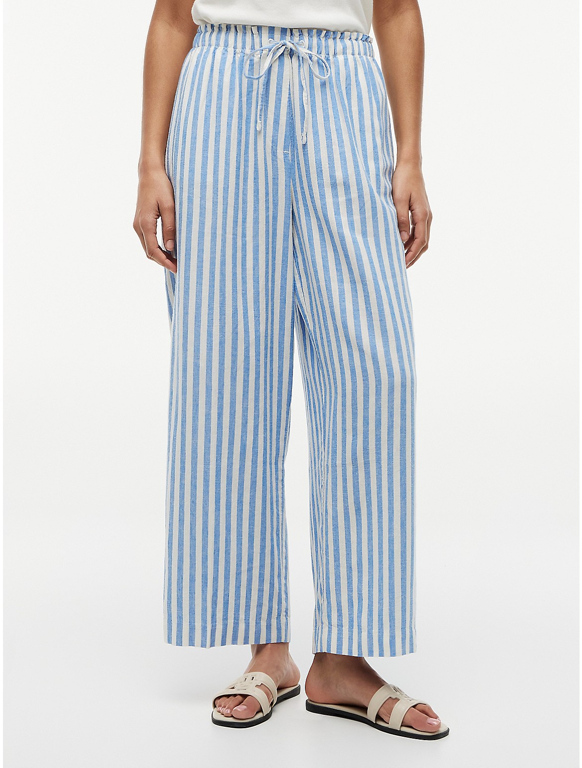 Women's Lightweight Linen-Blend Pull-On Pant - Blue - XXL 