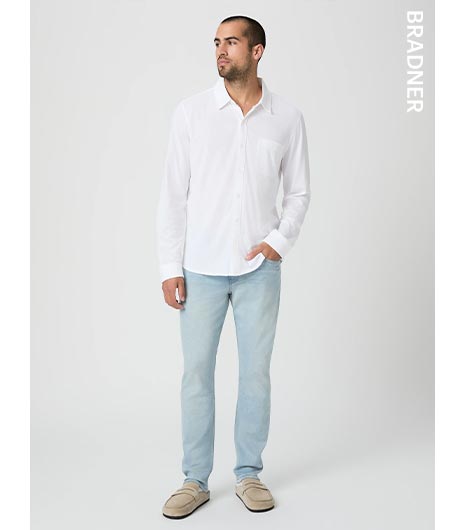 Transcend Federal 30" Slim Straight Jean in Bradner
