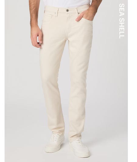 Transcend Federal 30" Slim Straight Jean in Sea Shell