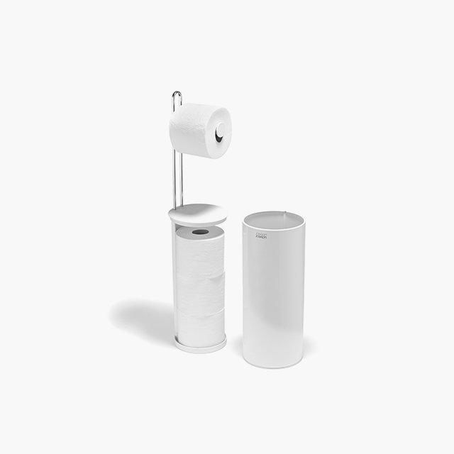 EasyStore™ Gloss White Concealed Toilet Paper Holder