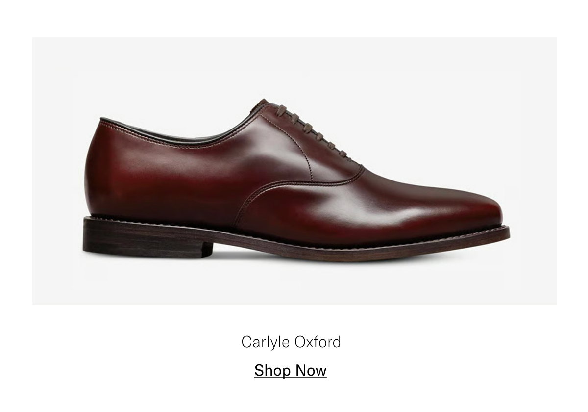 Click Here To Shop The Carlyle Oxford In Burgundy Polished Leather.