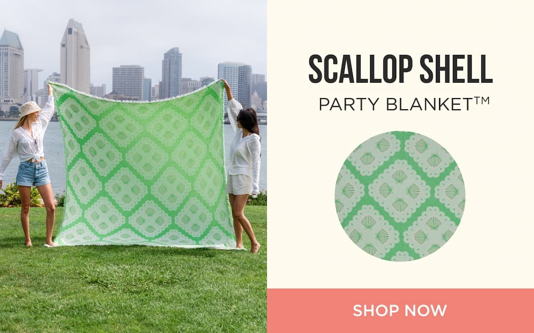 Scallop Shell Party Blanket Shop Now