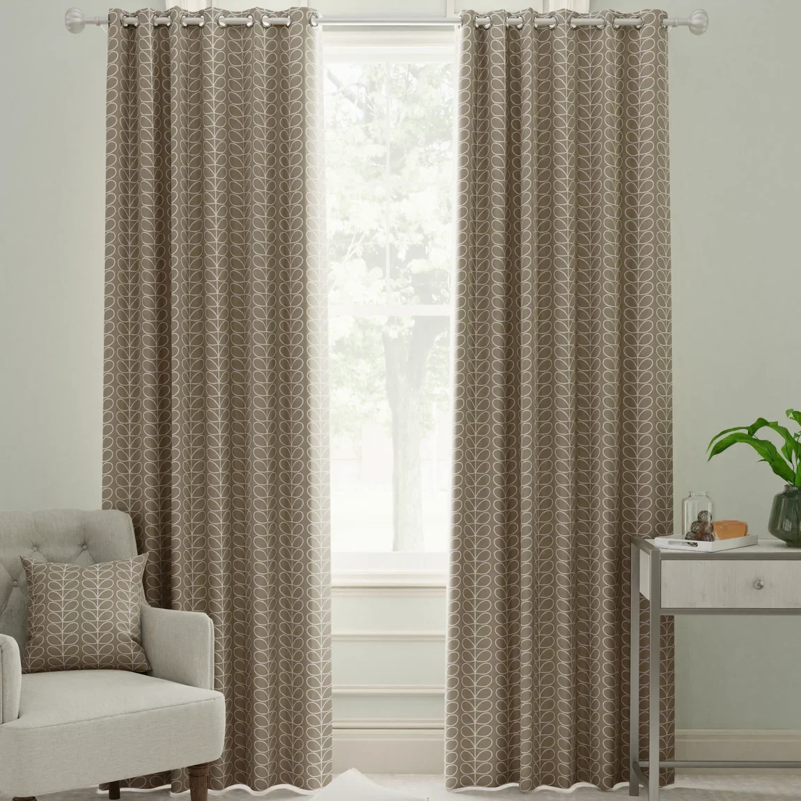 Orla Kiely Linear Stem Curtain