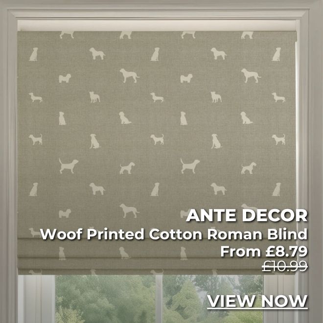ANTE DECOR Woof Printed Cotton Roman Blind