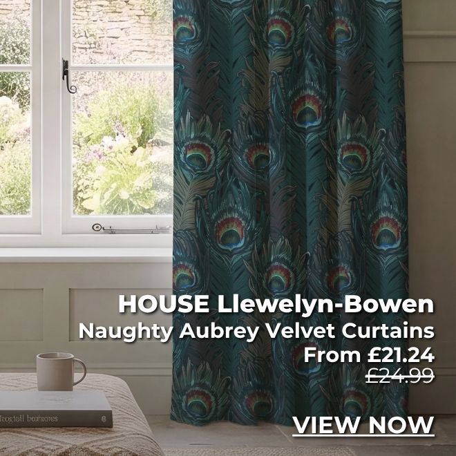 HOUSE Llewelyn-Bowen Naughty Aubrey Velvet Curtains