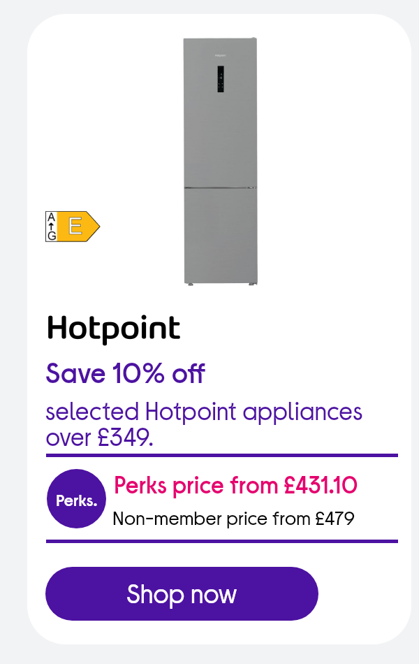 Get 10% off selected Hotpoint appliances over £349