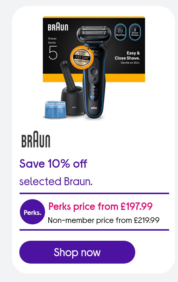 Save 10% on selected Braun 
