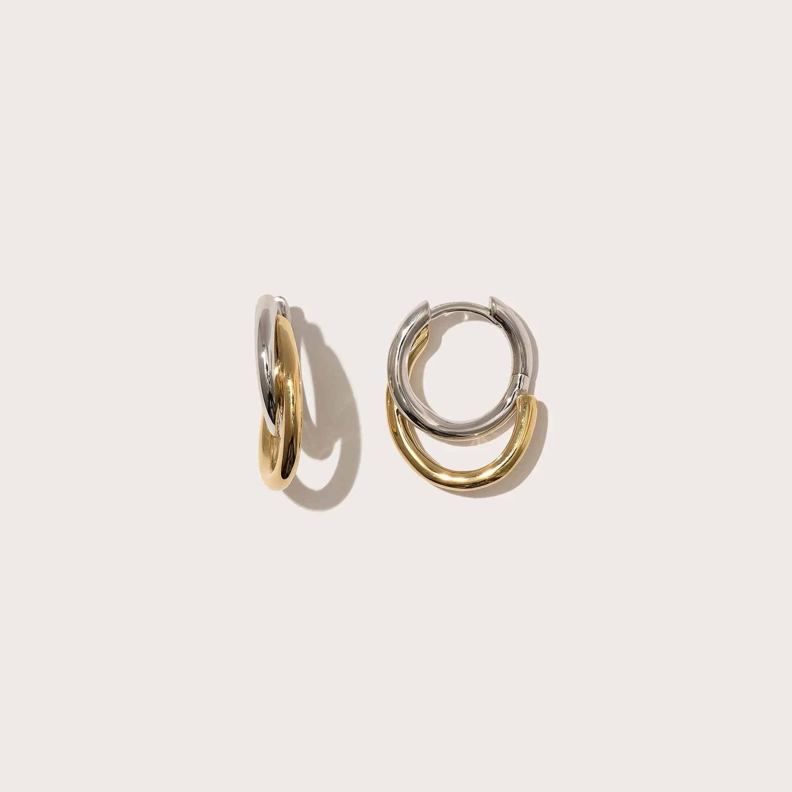 Image of Small Mixed Metal Spiralis Hoops