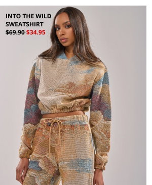 INTO THE WILD SWEATSHIRT. WAS $69.90 NOW $34.95