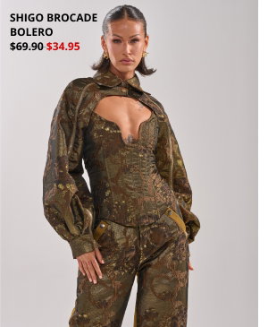 SHIGO BROCADE BOLERO. WAS $69.90 NOW $34.95