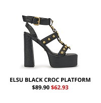 ELSU BLACK CROC PLATFORM. WAS $89.90 NOW $62.93