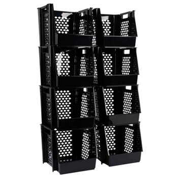GreenMade InstaStack Stackable Storage Bins, 8-pack