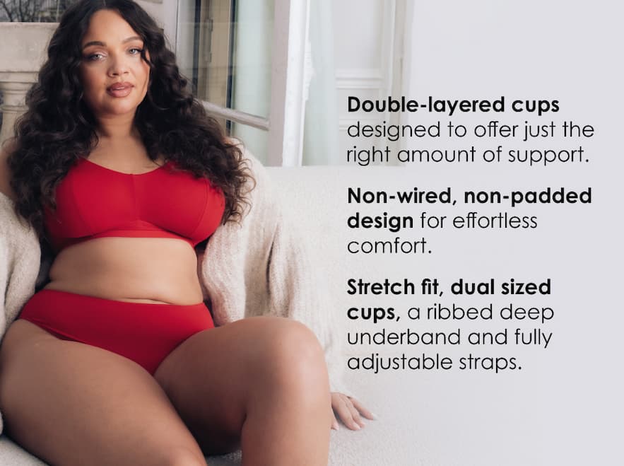 Shop Zen Non-Wired Bralette Red