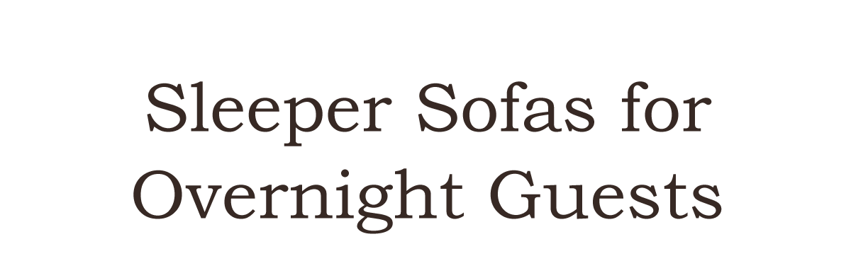 Sleeper Sofas for Overnight Guests
