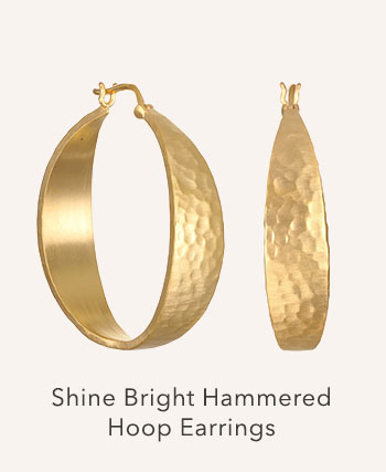 Shine Bright Hammered Hoop Earrings