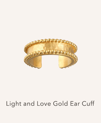Light and Love Gold Ear Cuff