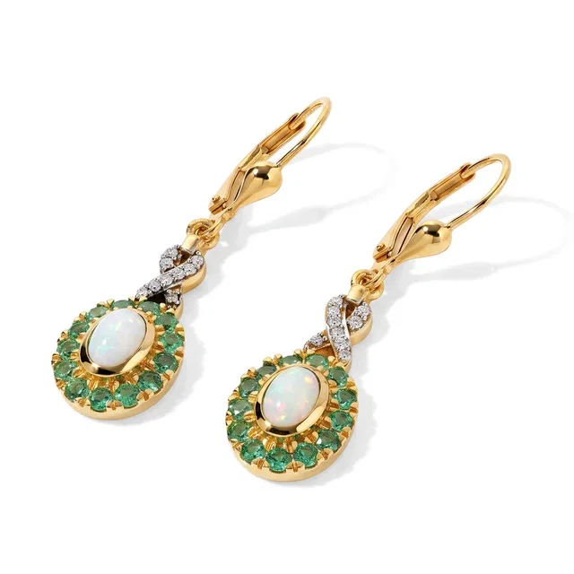 D'Joy Welo Opal & Smaragd Ohrringe