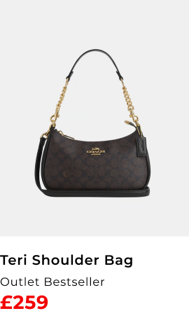 Teri Shoulder Bag in Signature Canvas with Chain Strap