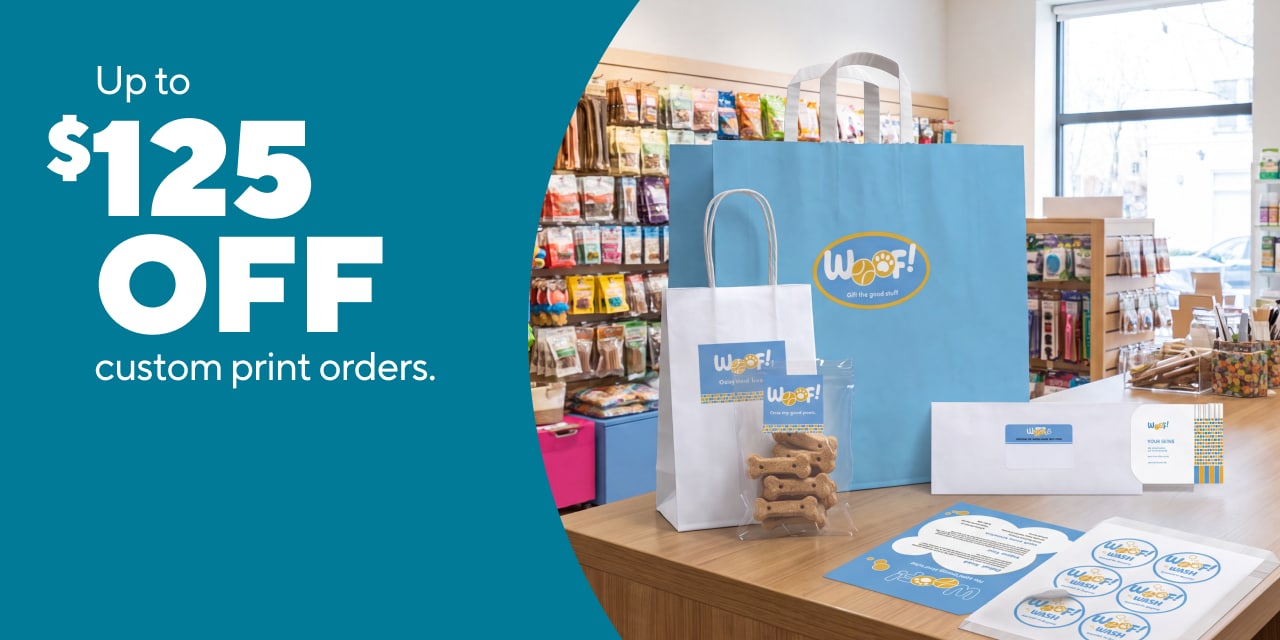 Up to $125 off Custom Print Orders