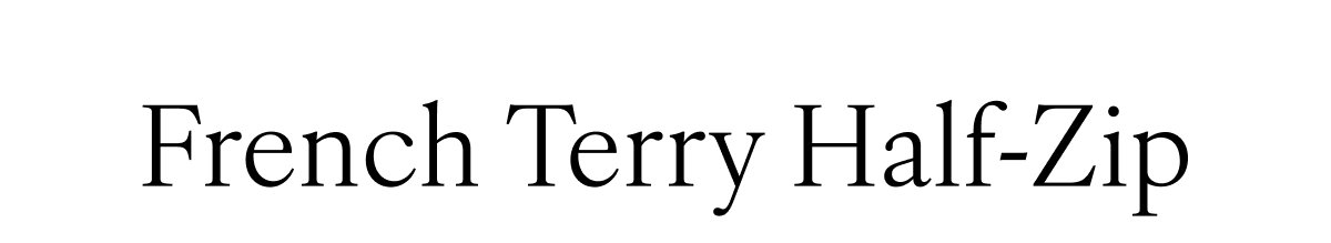 French Terry Half-Zip