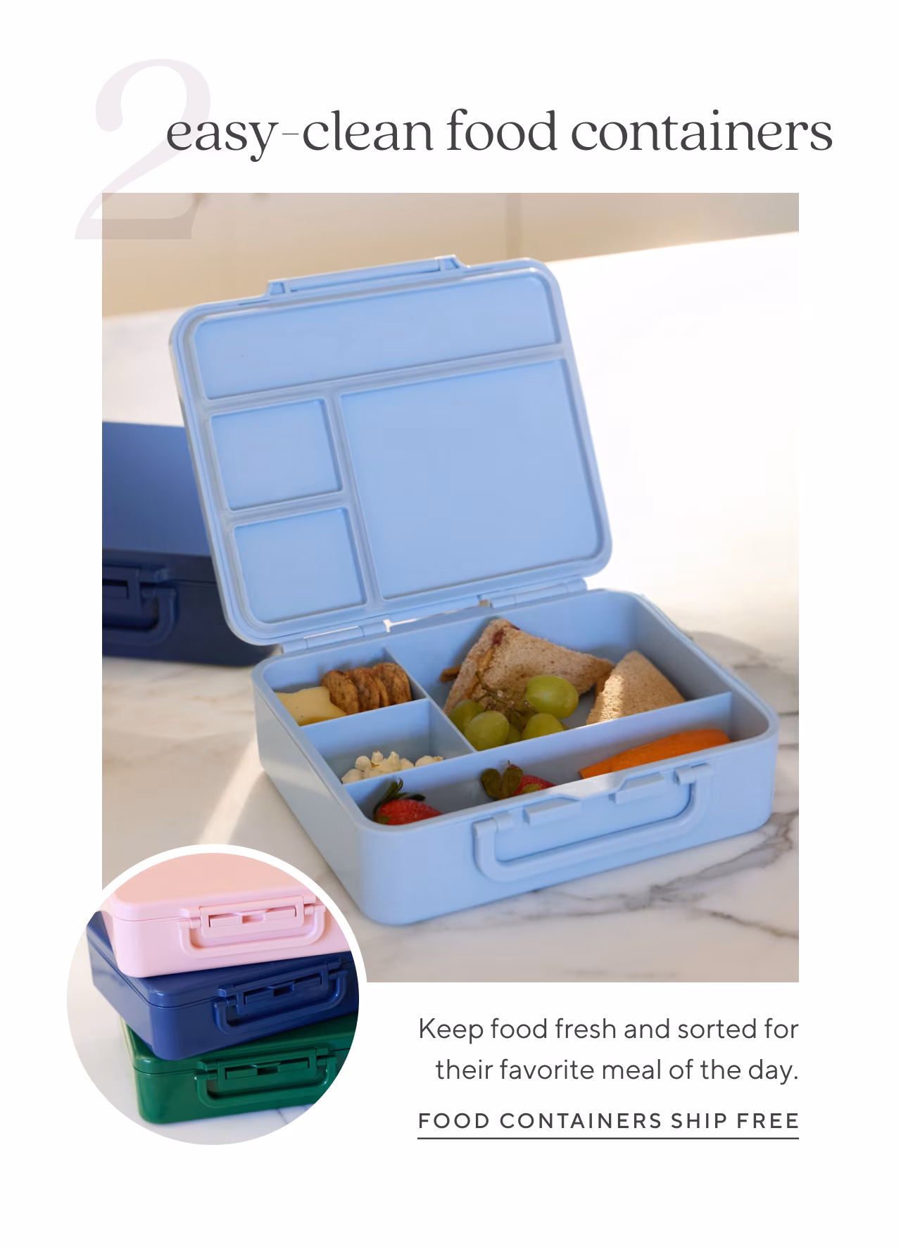 easy-clean food storage