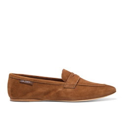 Emarlie Tan Suede Penny Loafers
