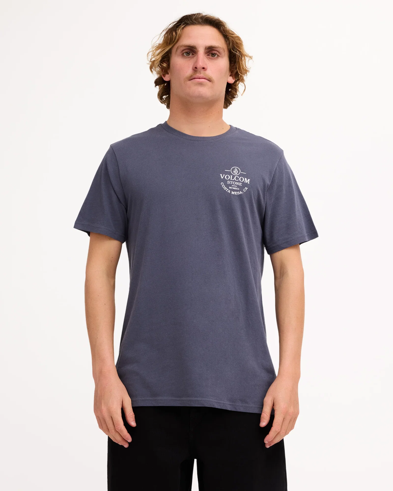 Mens Anchored T-Shirt - VINTAGE NAVY / M