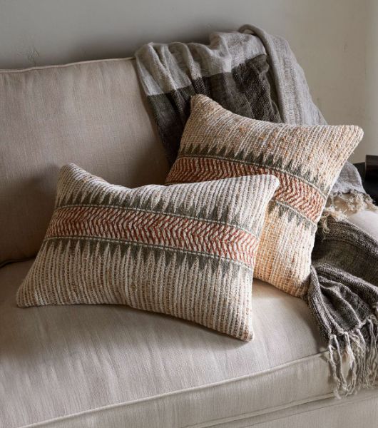 Zairya Jute & Cotton Cushion Cover