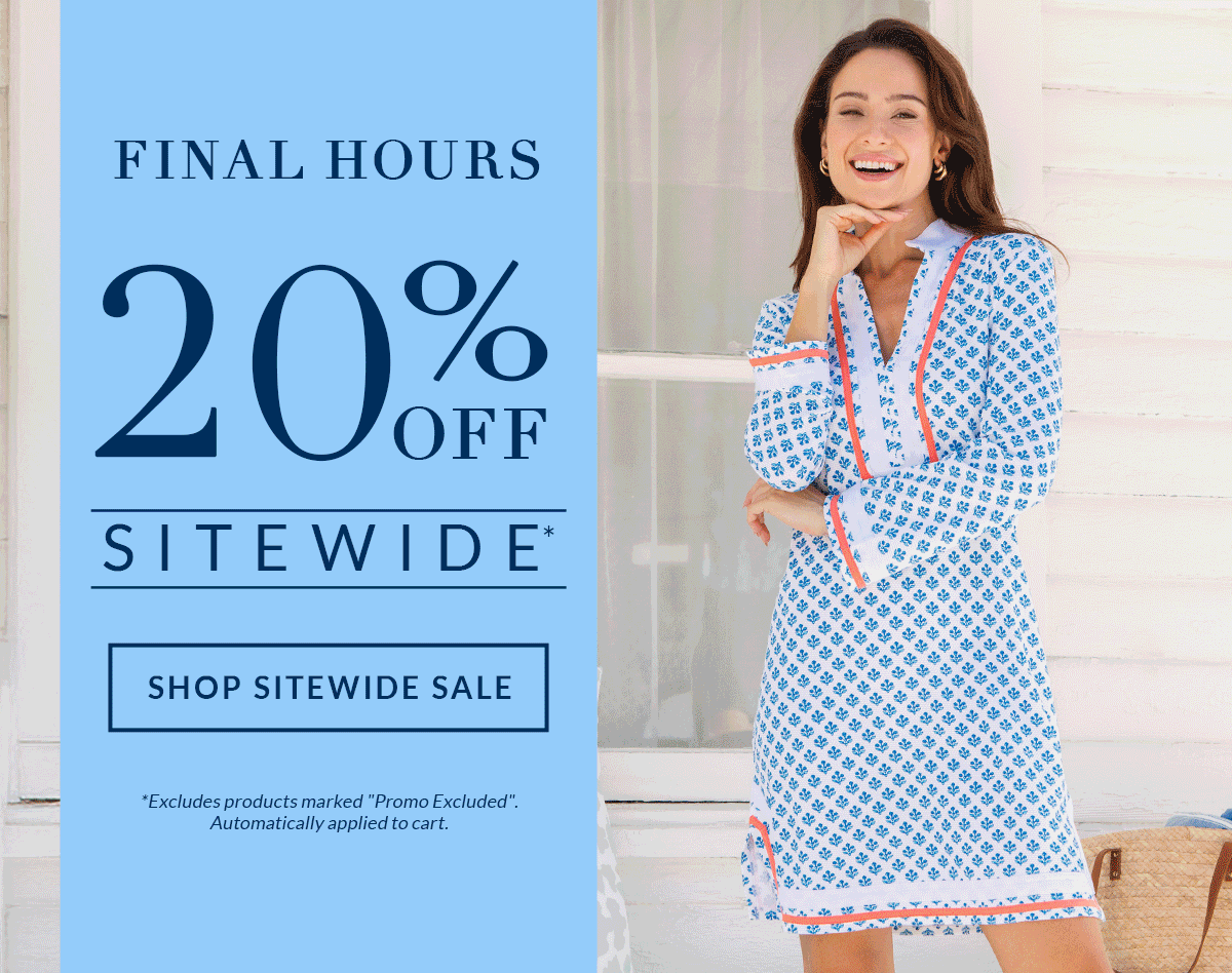 Final Hours: 20% off sitewide
