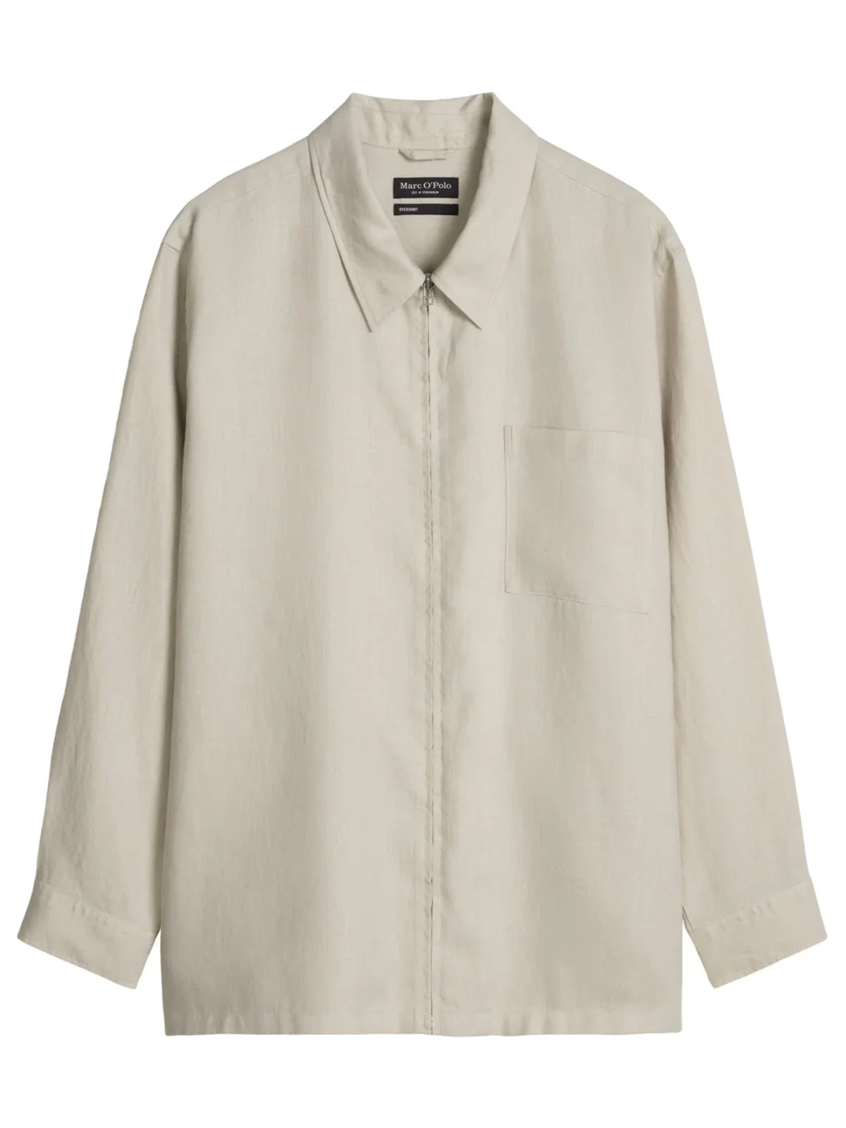 Light linen overshirt with chest pocket, regular fit