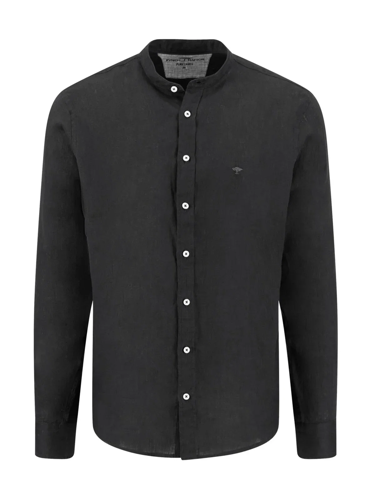 Light linen shirt with stand-up collar